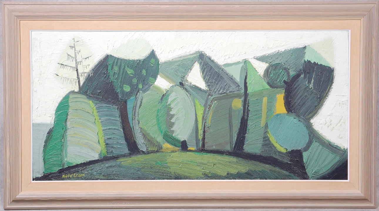 KULO GREEN. 1913-1972, olja på duk signerad.