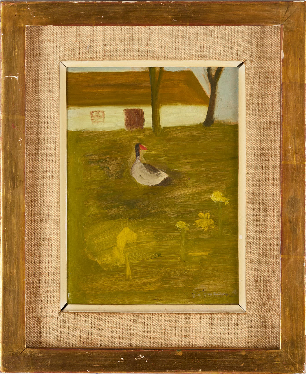 GUNNAR PERSSON (1908-1975). “Gåsen”, signed and dated Persson -46, oil ...