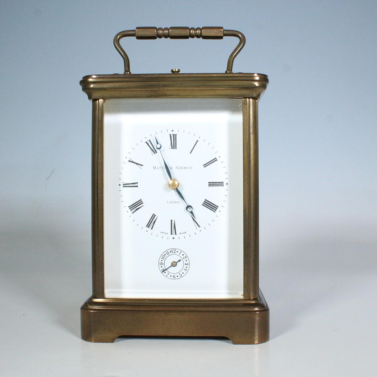 MATTHEW NORMAN. Tischuhr/Reiseuhr, Messing, Modell '' 1751