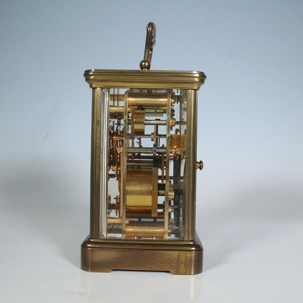 MATTHEW NORMAN. Table clock/travel clock, brass, model 