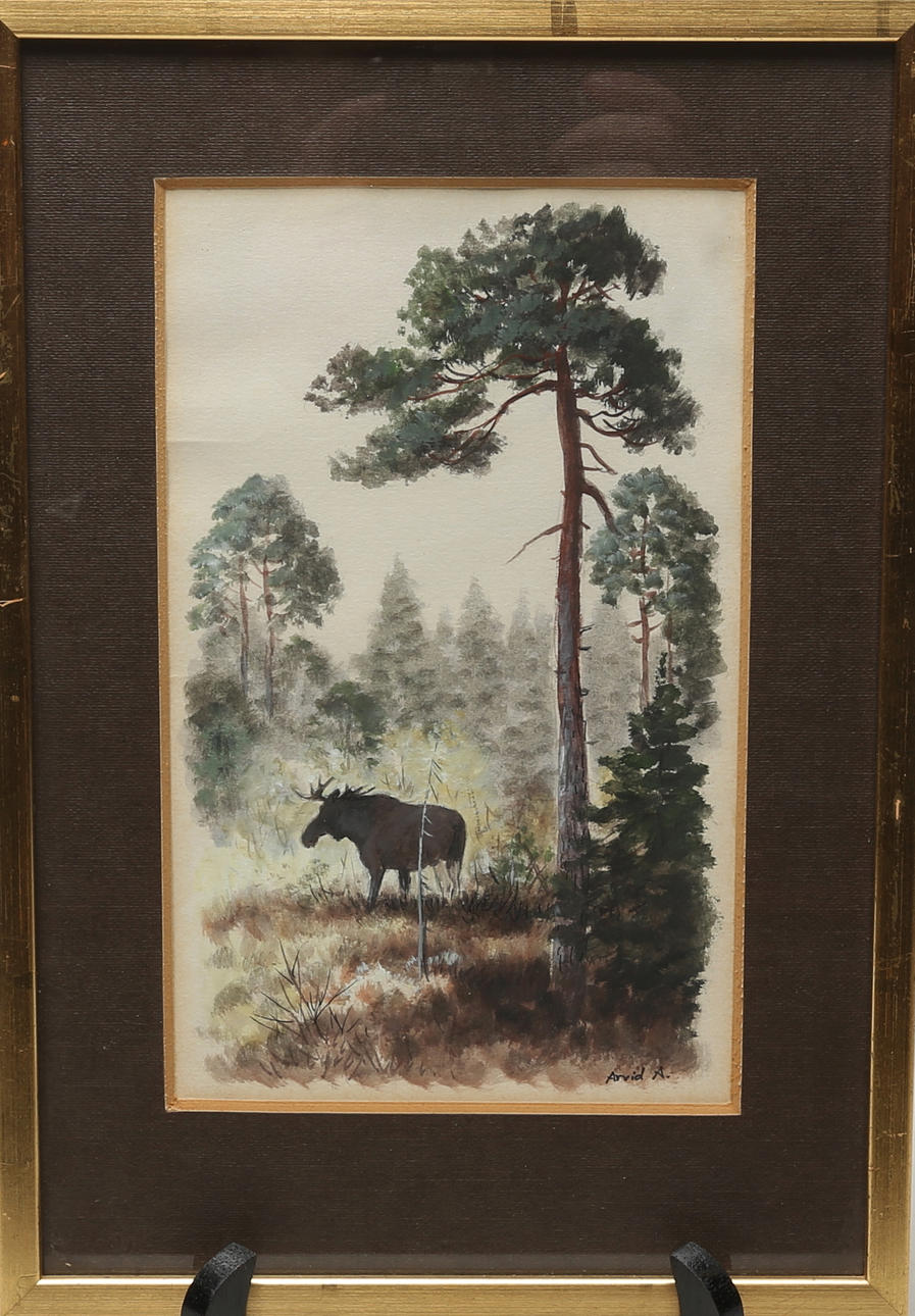 ARVID ANDERSSON. WATERCOLOUR, on paper, signed.