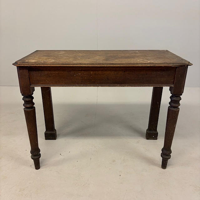 ANTIQUE MAHOGANY HALL TABLE.