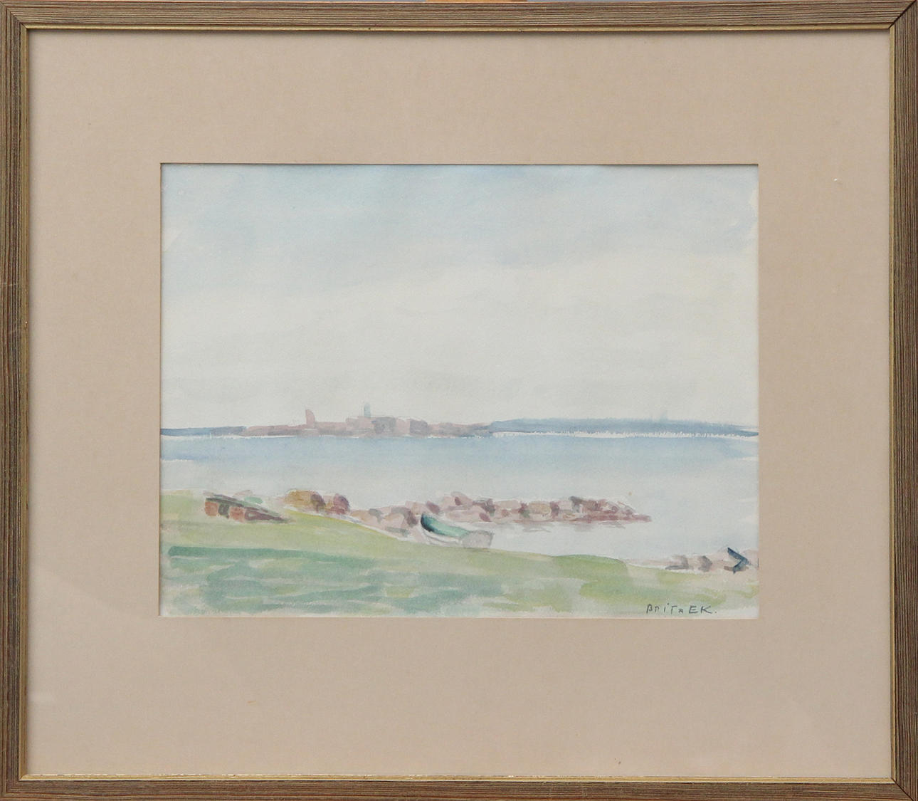 BRITA EK. WATERCOLOR, signed.