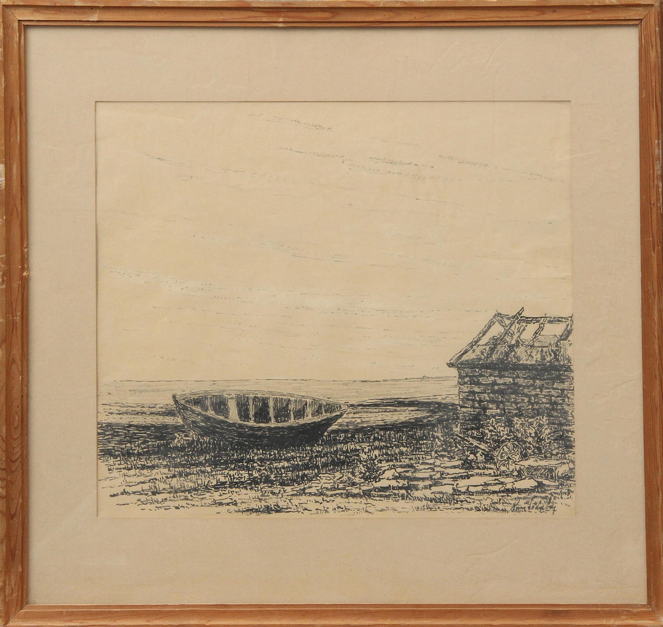 RUNE SÖDERBERG. MARKER DRAWING, signed.