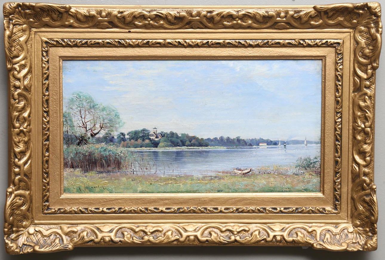 CARL JOHANSSON. Olja på pannå, signerad.