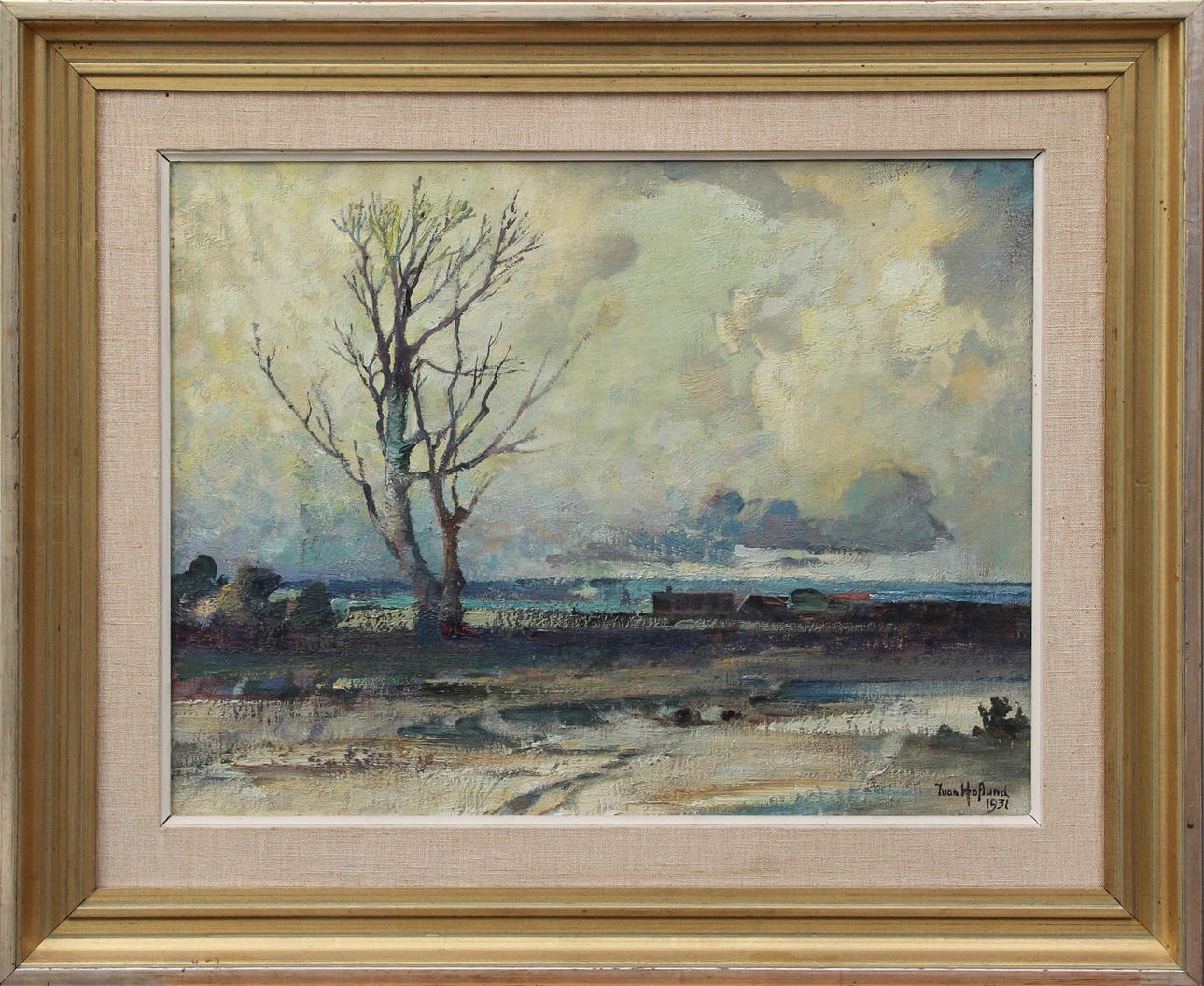 IVAN HOFLUND. OIL, on canvas, signed.