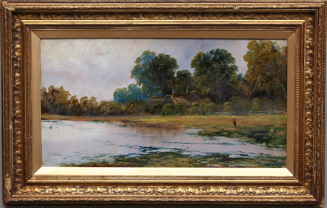 OIDENTIFIERAD KONSTNÄR. Olja på pannå, osignerad.