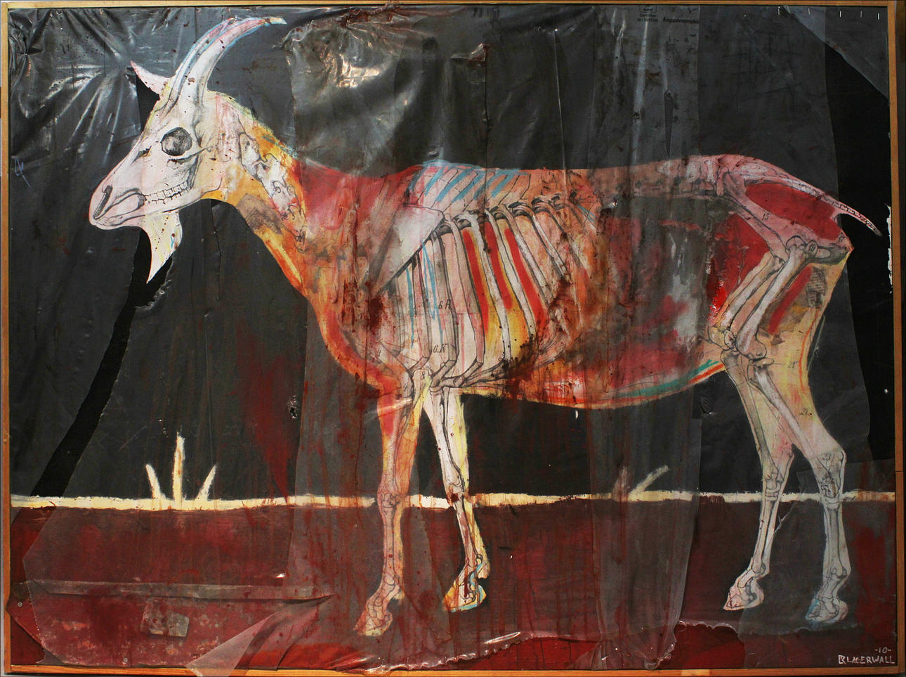 ERIK LAGERWALL. "Get". Mix media på duk. Signerad a tergo och daterad 2010.