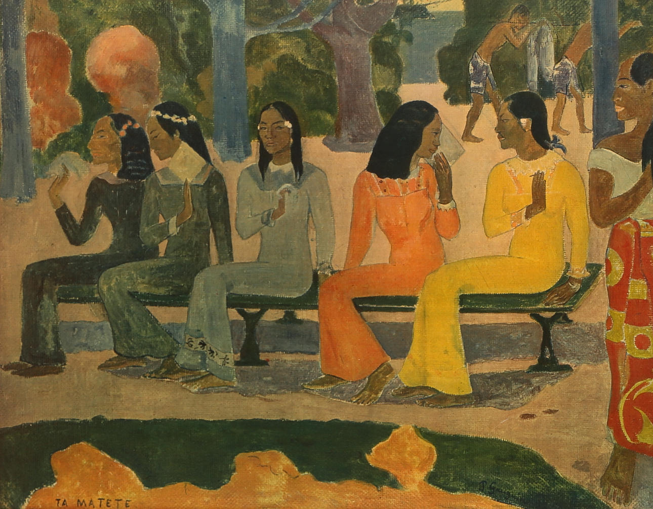 PAUL GAUGUIN. Efter, Oljetryck, "Ta matete".