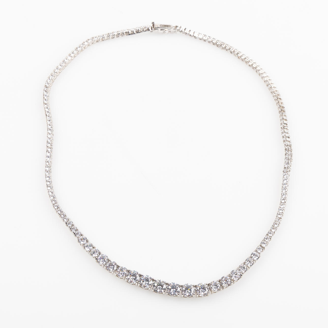 COLLIER, sterlingsilver, pastestenar.