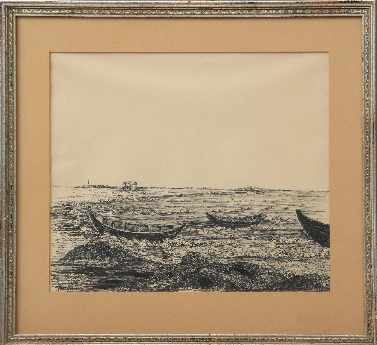 RUNE SÖDERBERG. MARKER DRAWING, signed.