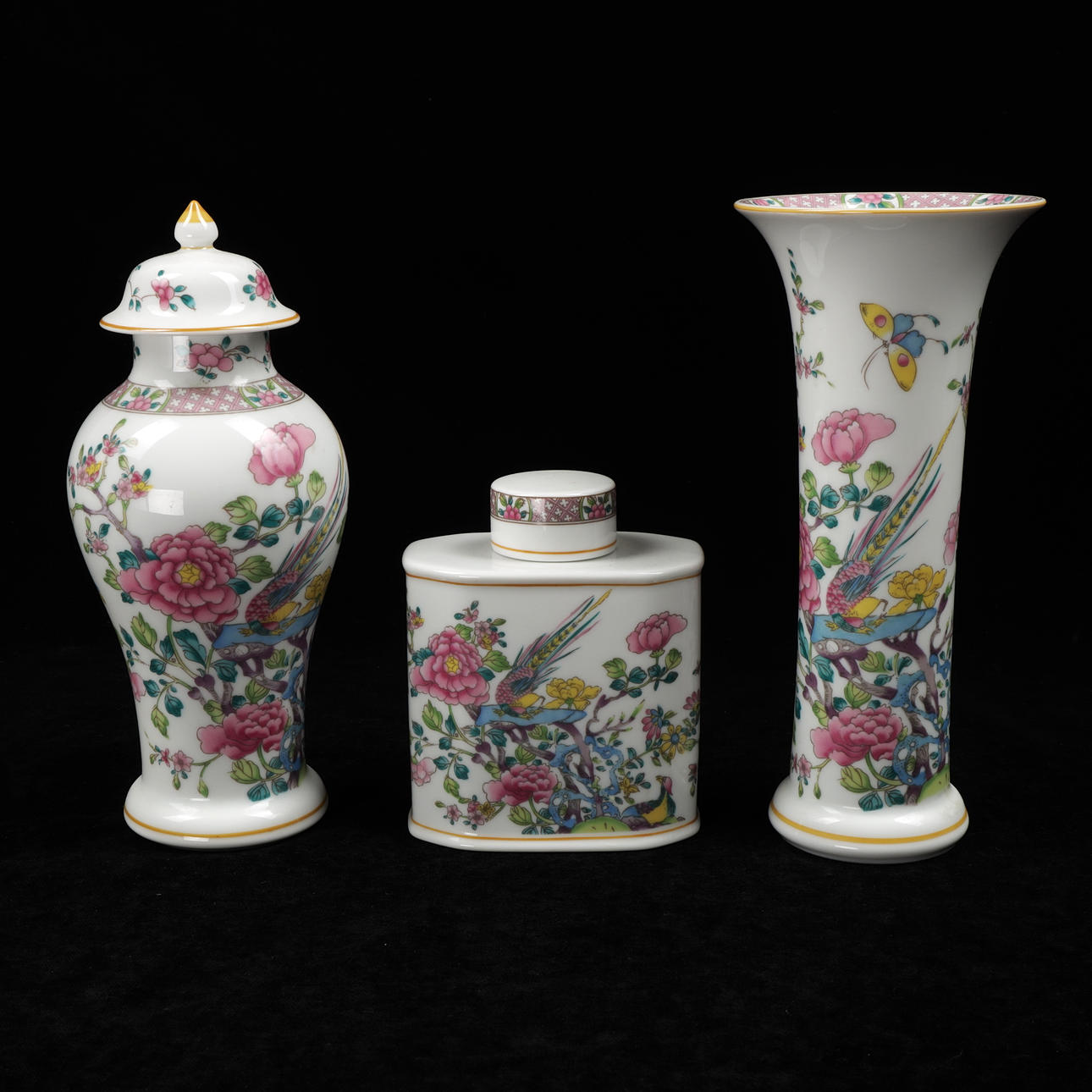 VAS, LOCKURNA, PLUNTA, porslin, Classic Rose, 1900-talets andra hälft.