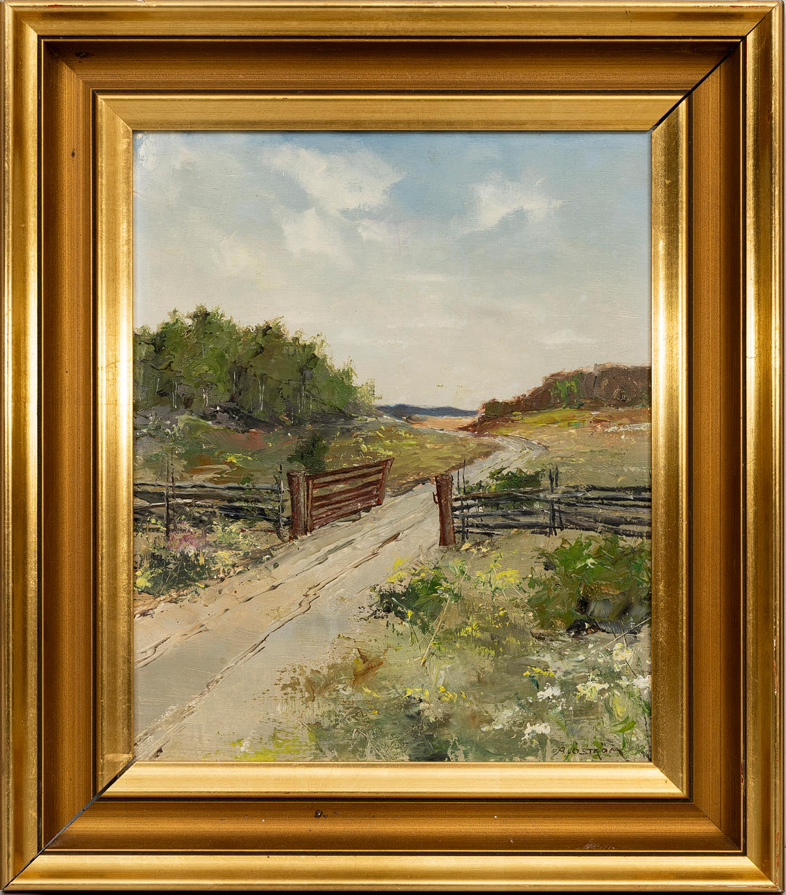 ARVID ÖSTRÖM. Grind, oil on panel, signed.
