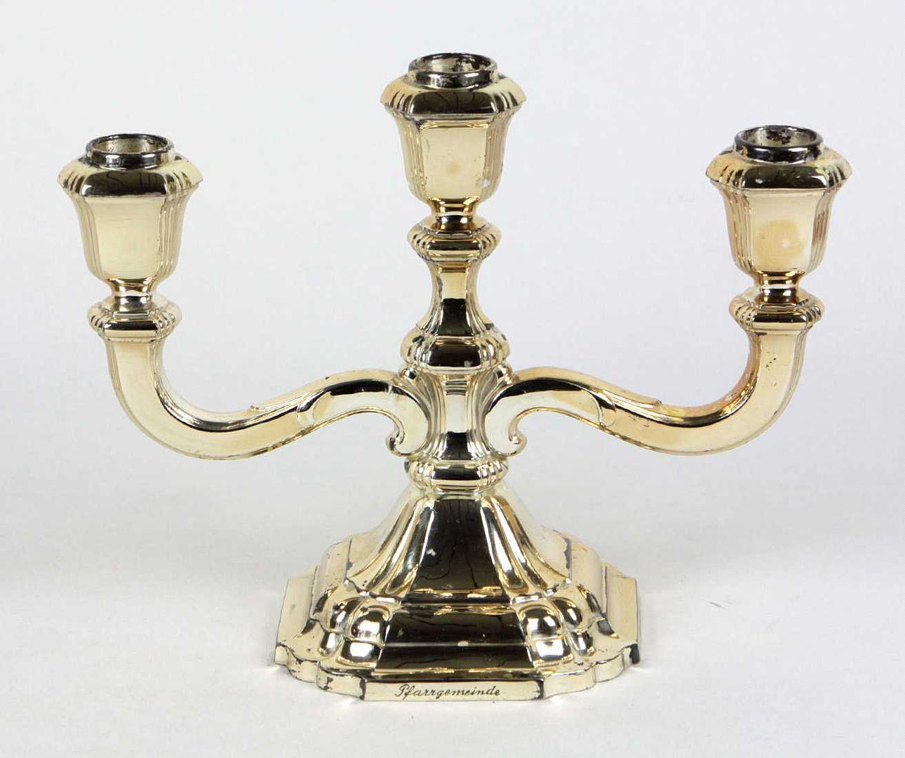 3-FLAMMA LJUSSTAKE, SILVER 835.