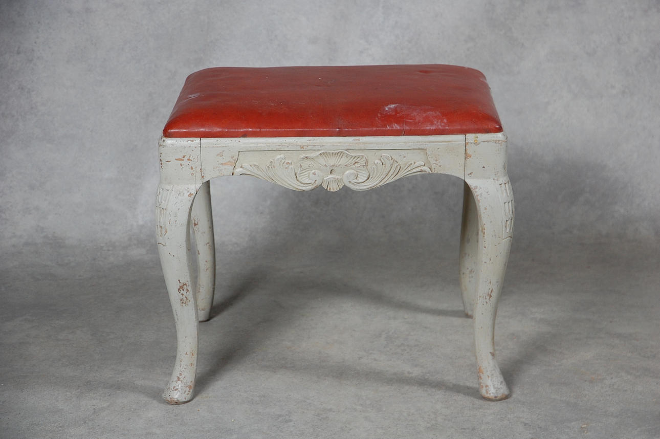 TABURETT, rokokostil, 1800 tal.