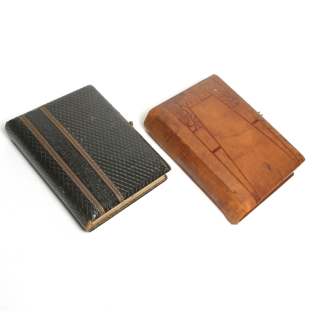 FOTOALBUM, 2 st, jugend, tidigt 1900-tal.