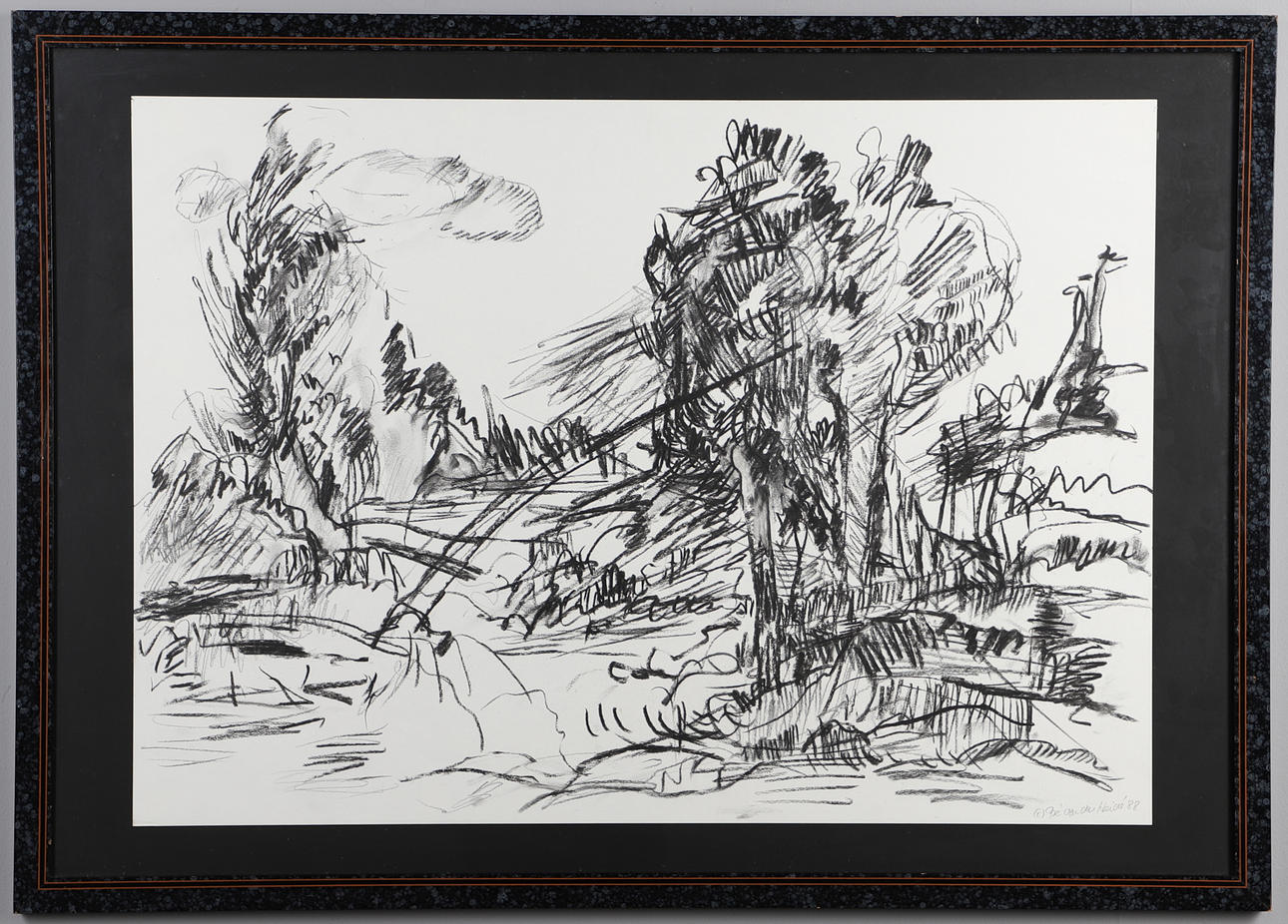 BÉ VAN DE HEIDE (B. 1938). LANDSCAPE WITH TREES.