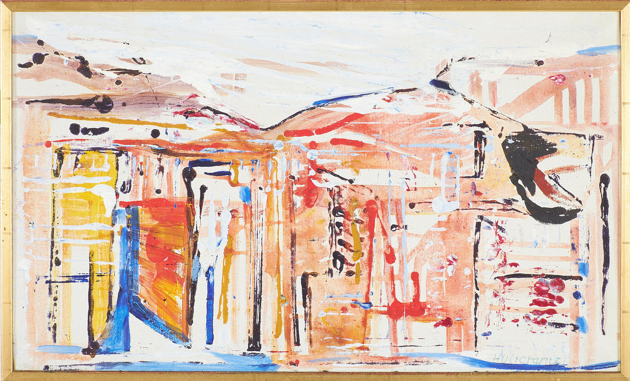 TORE HULTCRANTZ. Composition, oil on canvas, signed.