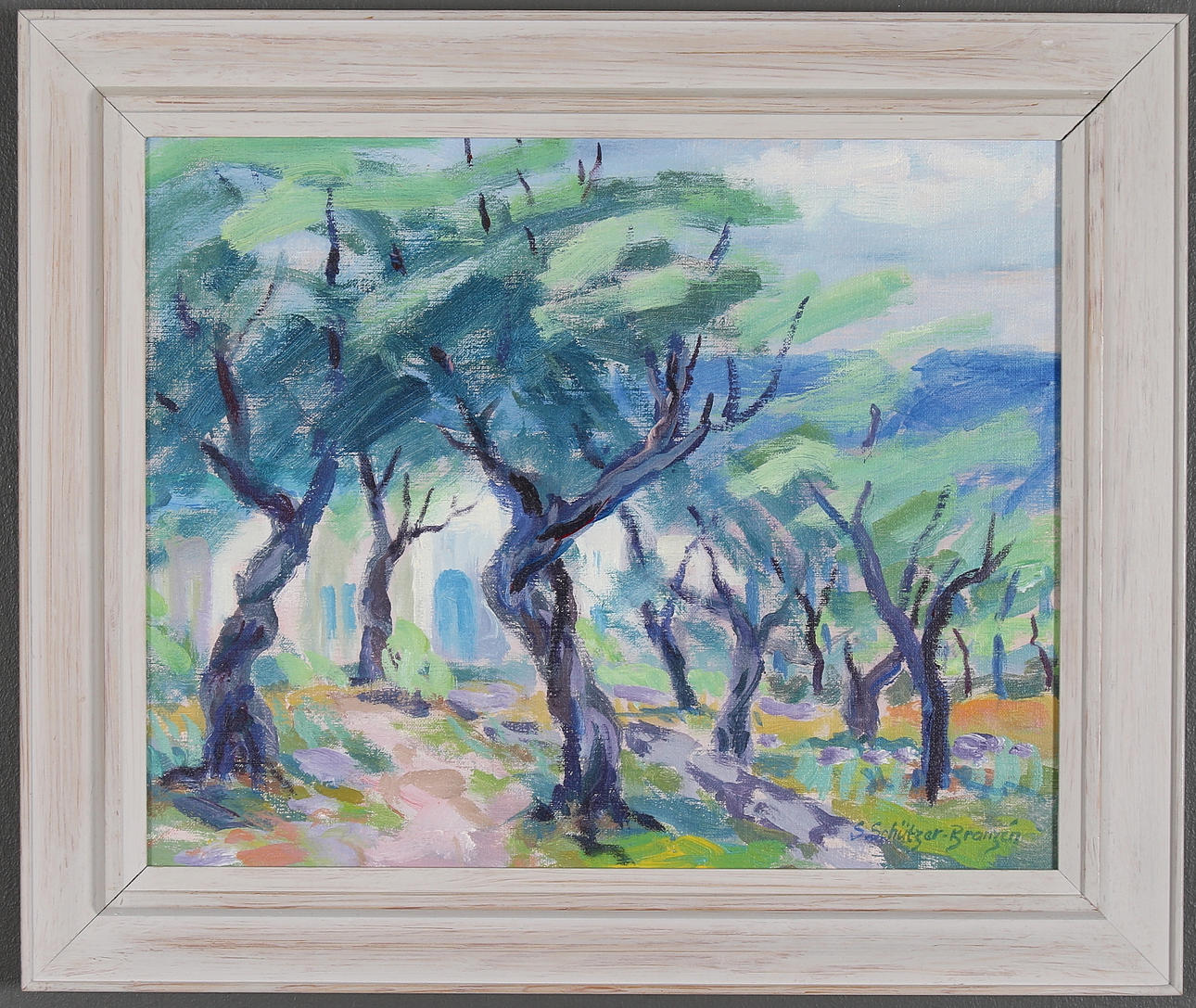 SVEN SCHUTZER BRANZÉN. Träd, olja på duk, signerad.