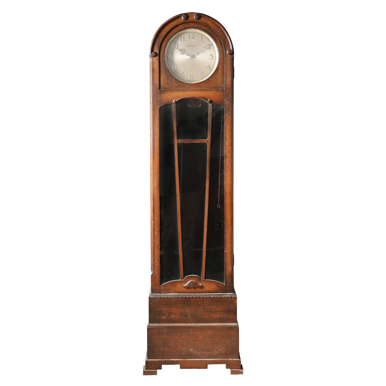 A BRAVINGTONS LONGCASE CLOCK.