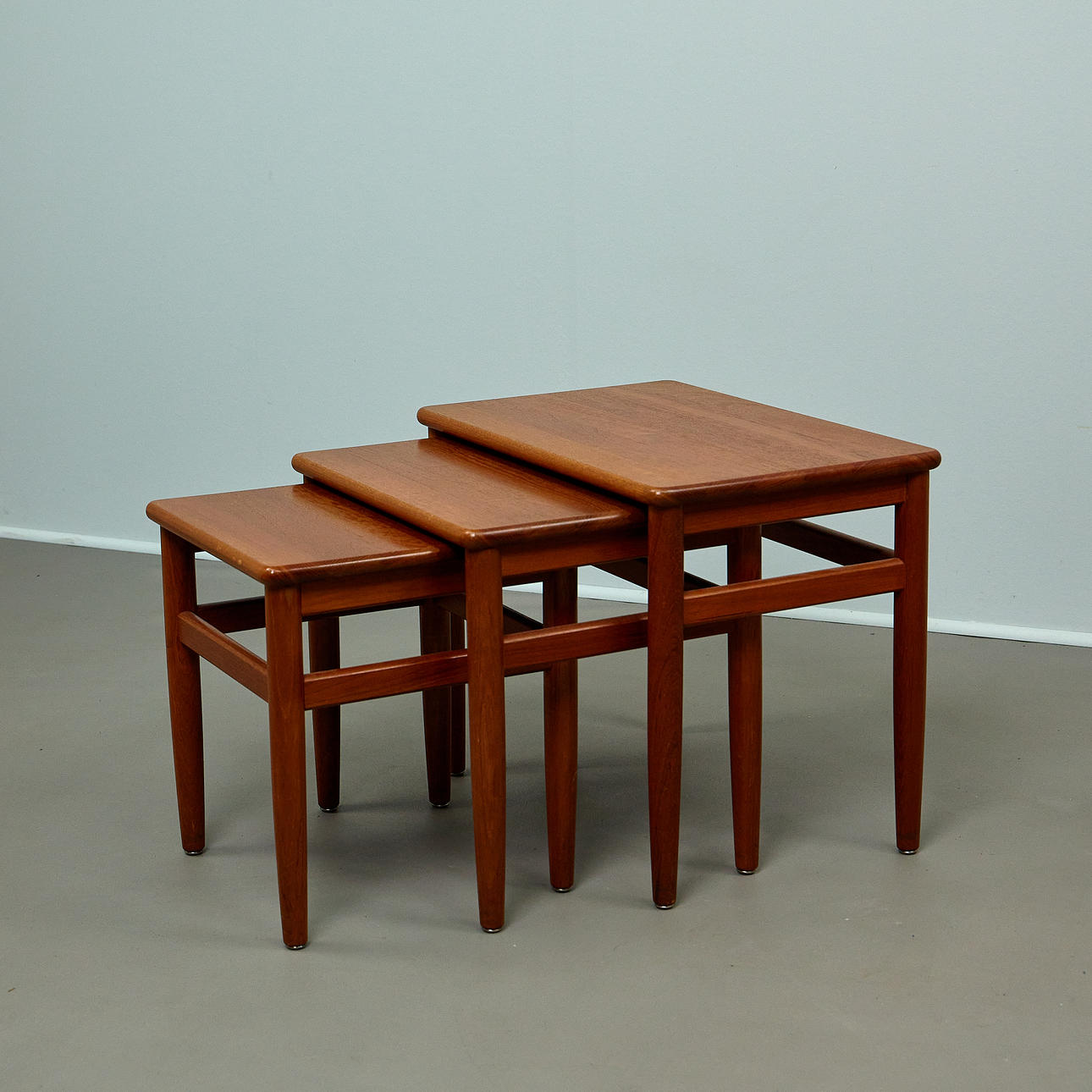SALIN NYBORG. three set tables/side tables, teak, 1970s, Denmark (3).