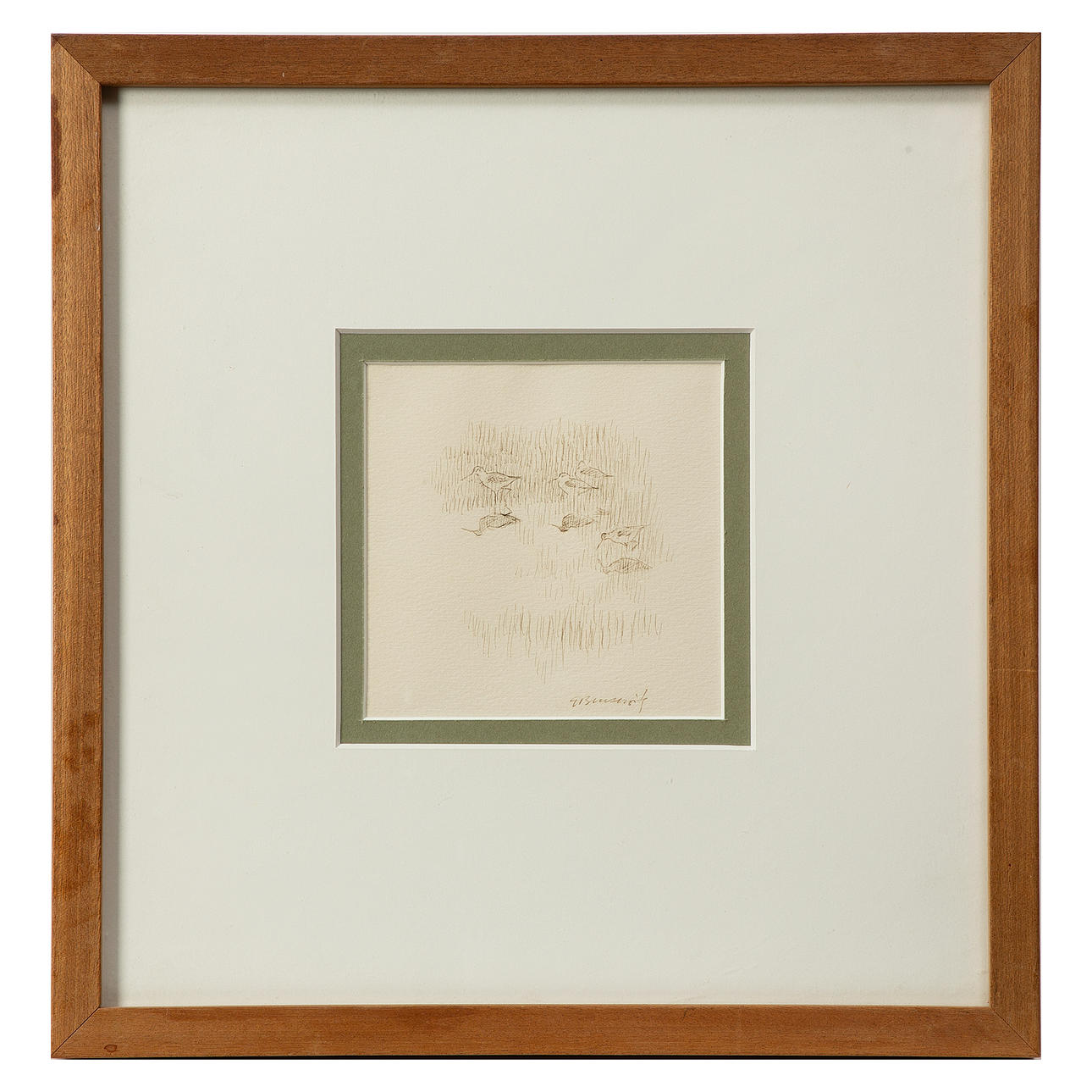 GUNNAR BRUSEWITZ. Drawing, signed.