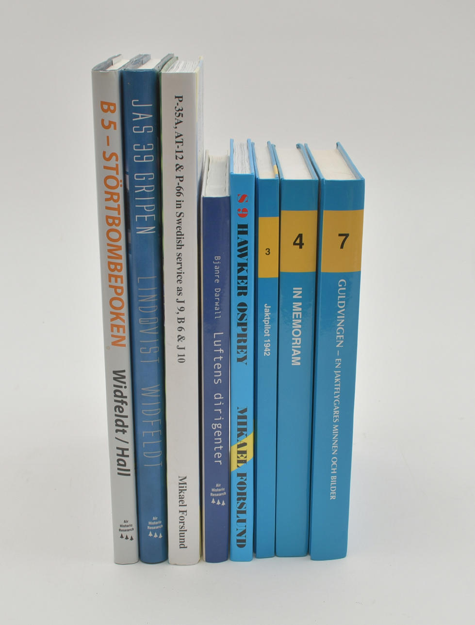 Böcker om flyg. 8 volymer.