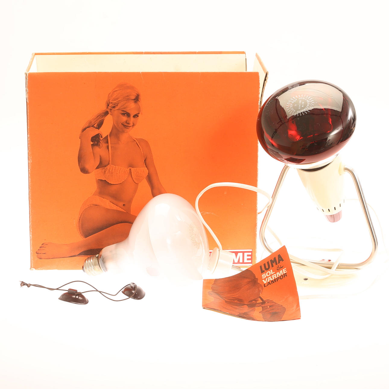 A 20th-century Luma solar/heating lamp.