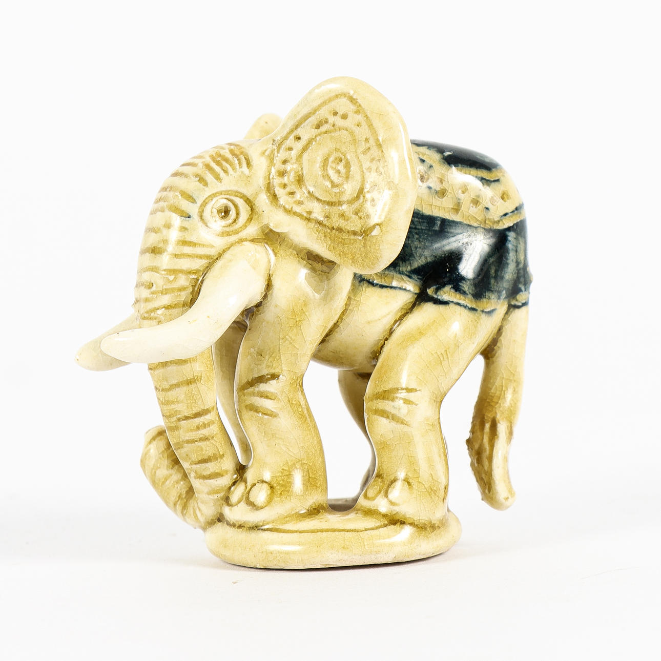 REX STUART-BECK elephant, ceramic, signed.