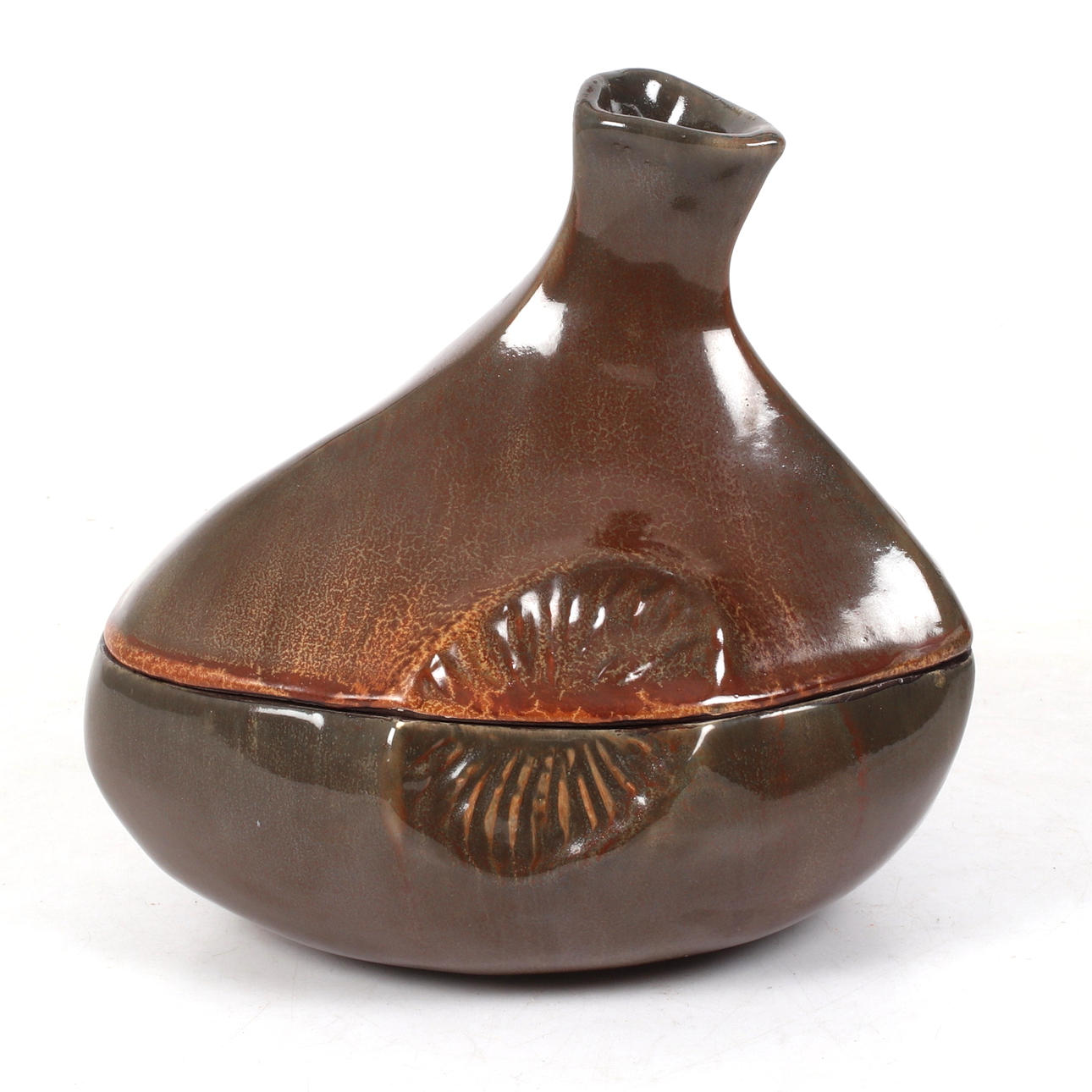 BIRGER ÅSTRÖM. Lockask, stengods, Örnsköldvik 1980-tal.