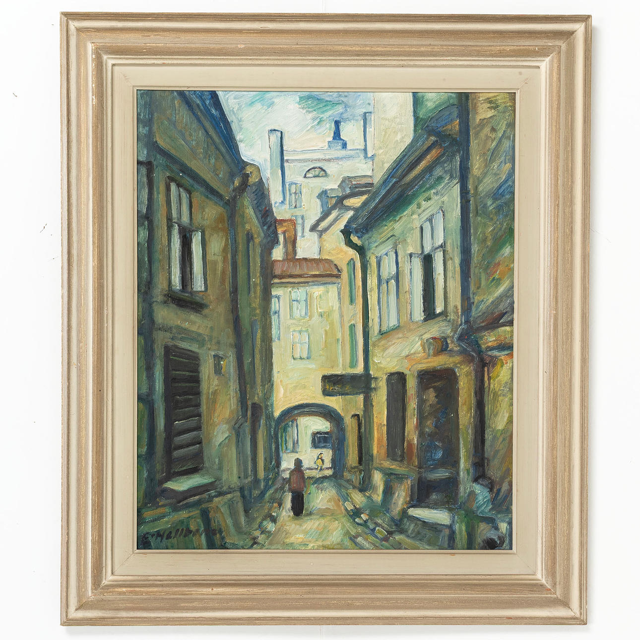 EMIL HELLBOM. Oil on panel, signed.