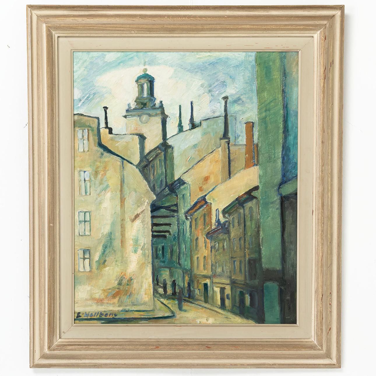 EMIL HELLBOM. Oil on panel, signed.
