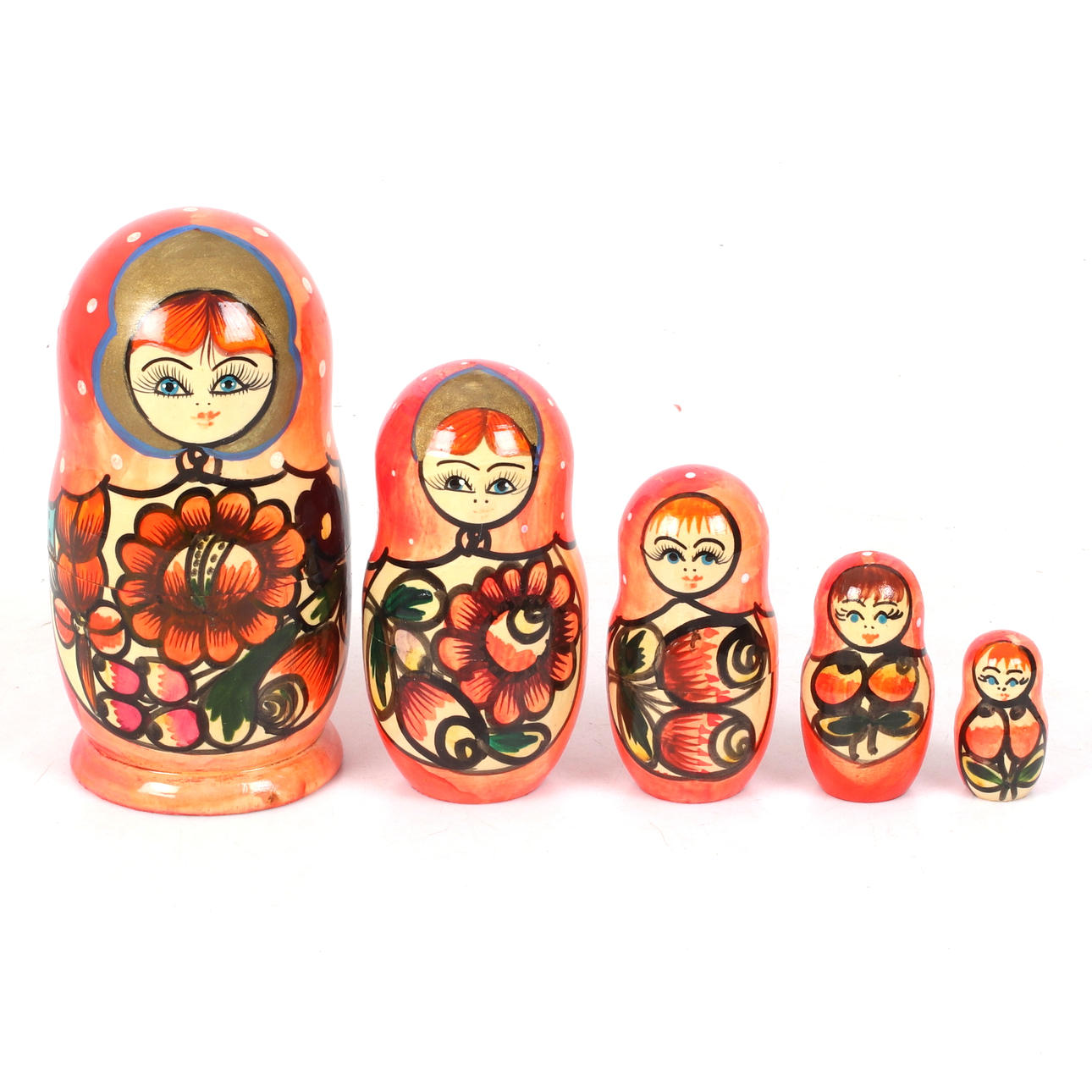 DOCKOR, 5 st. trä, "Babushka", Ryssland. 1900-tal.