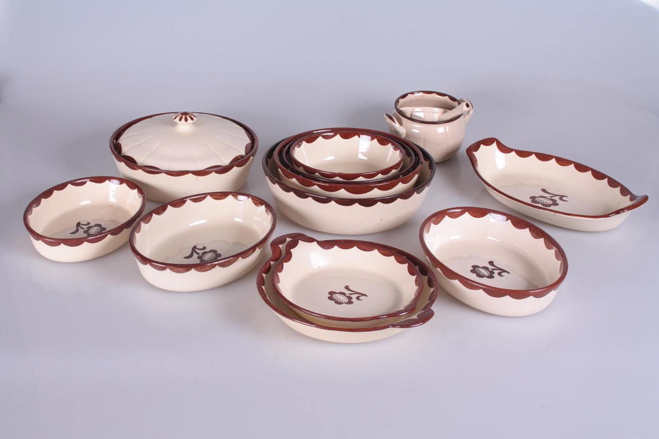 SERVISDELAR, Gustavsberg "Pyro", 14 delar.