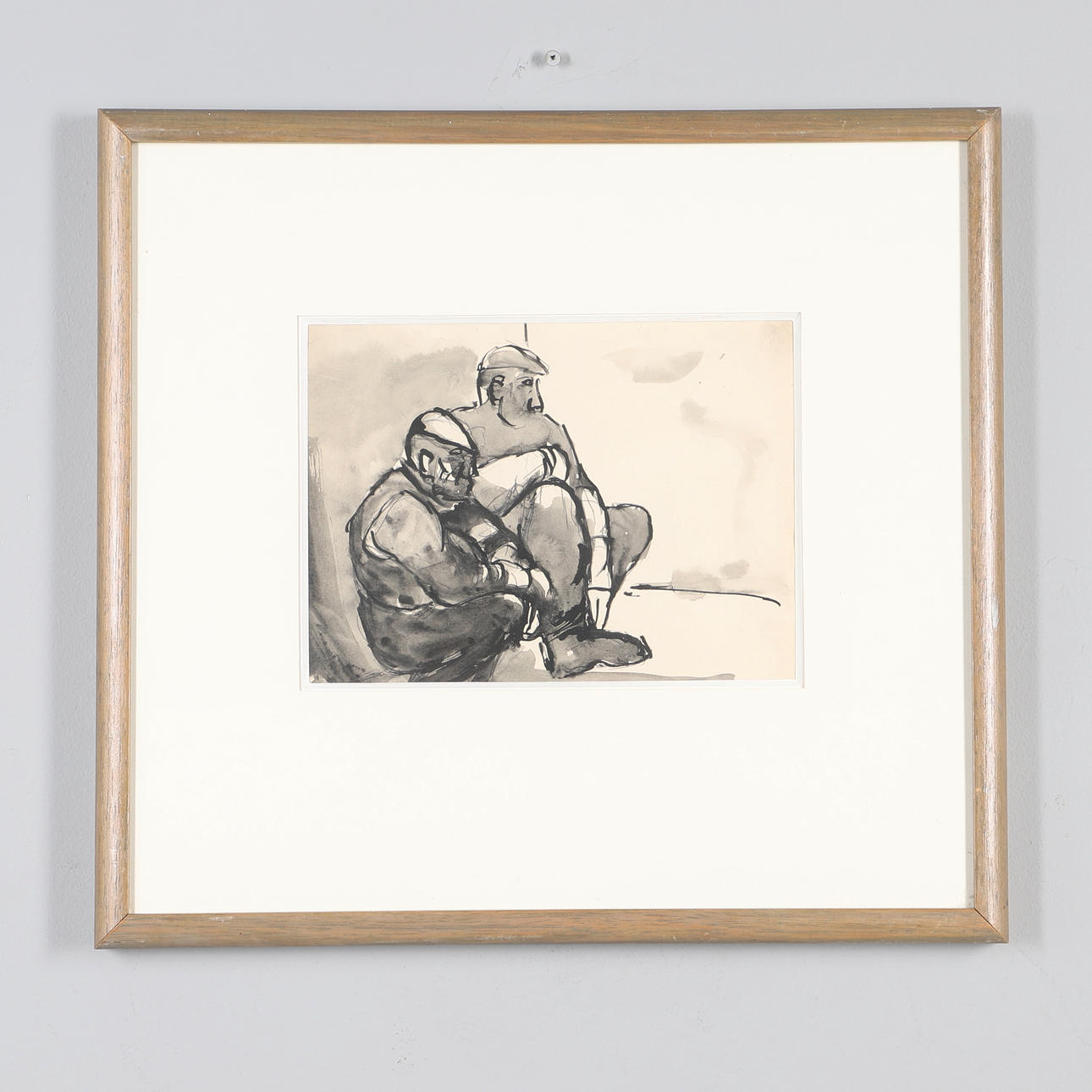 JOSEF HERMAN (1911-2000). SEATED GENTLEMEN.