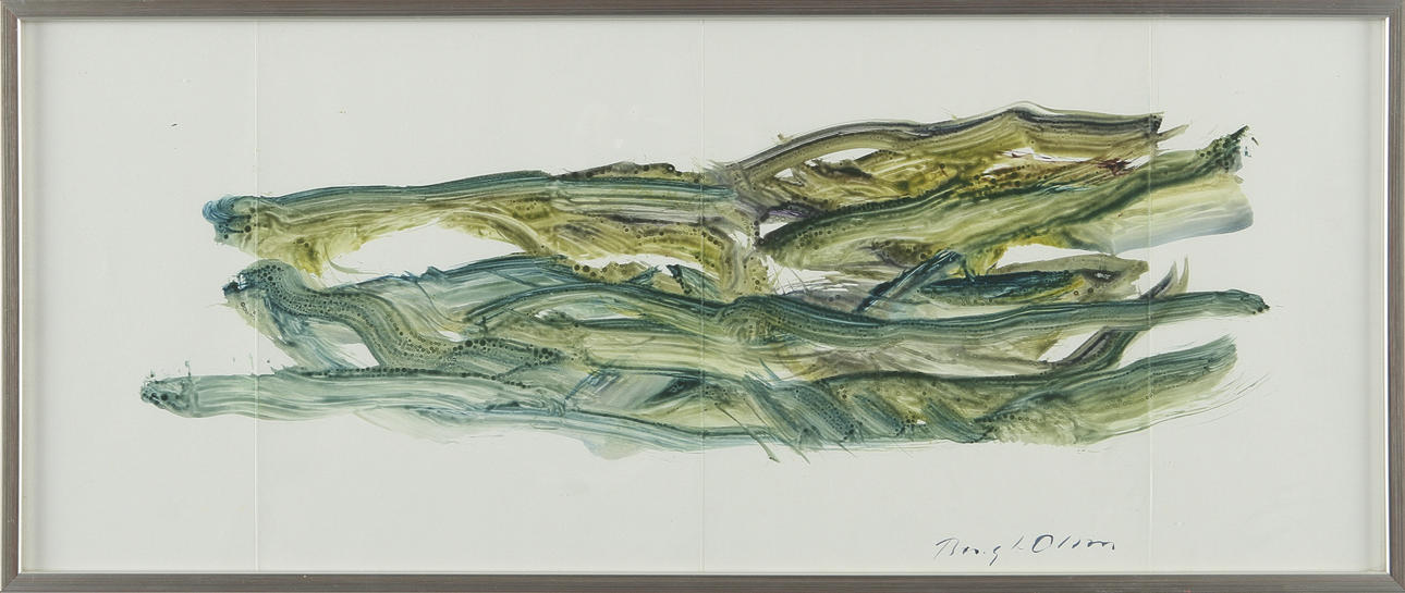 BENGT OLSON. gouche på papper, sign.