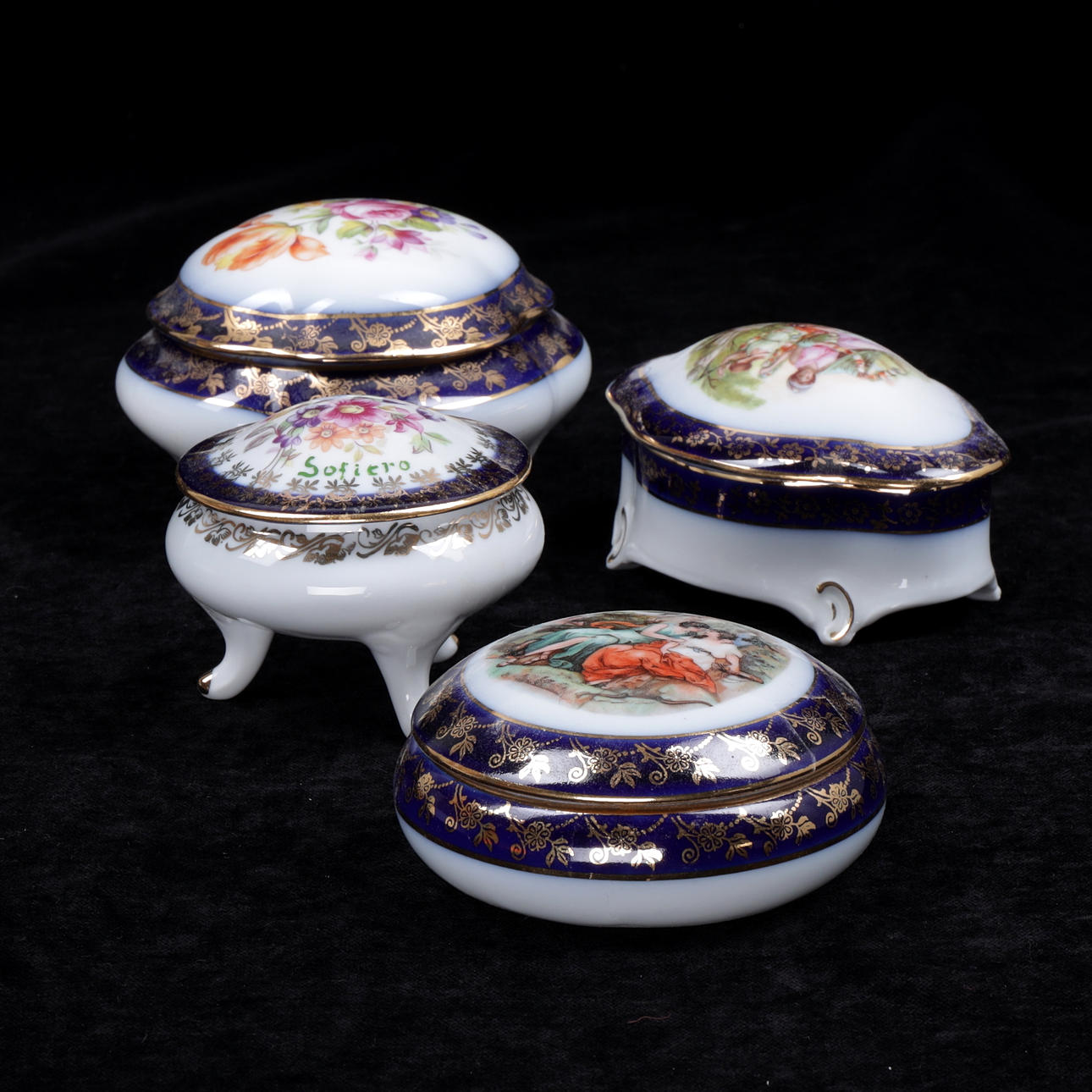 ASKAR, 4 pcs, porcelain, rococo style, Germany.