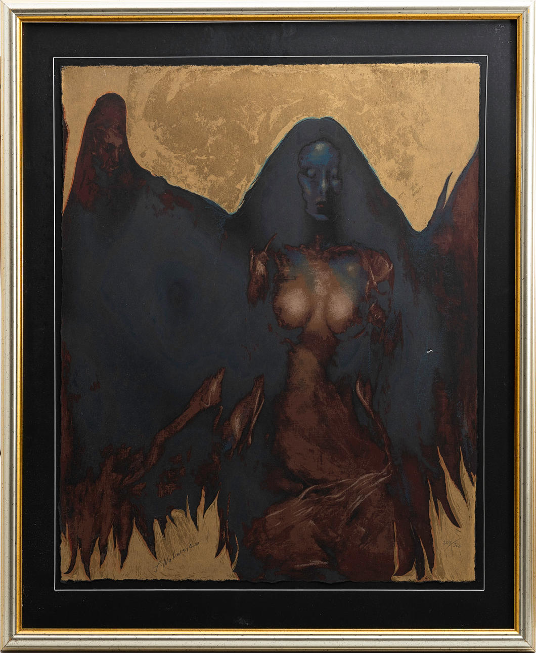 JAN NALIWAJKO. Angel, lithograph, signed, numbered 204/360, signed.