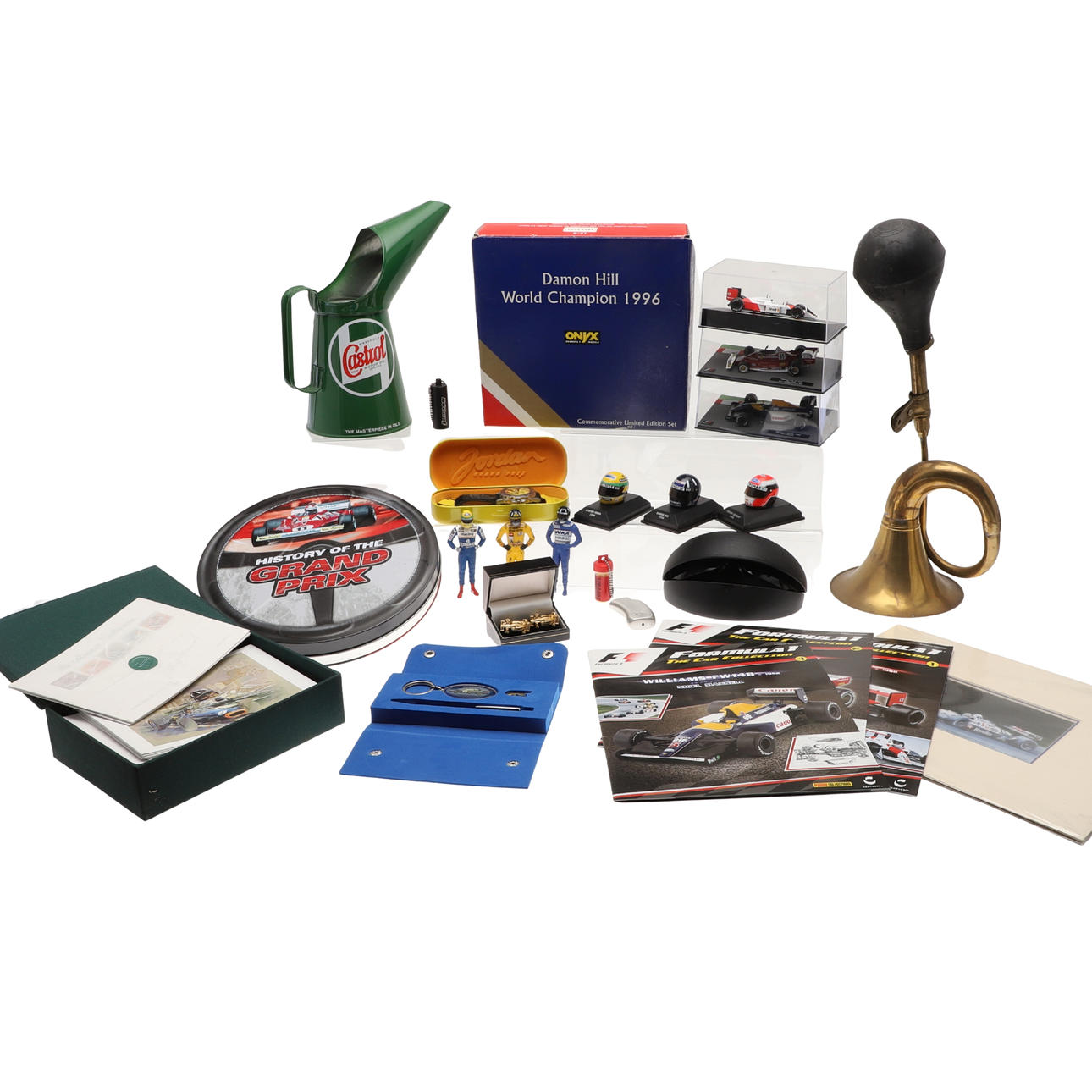 MODEL CARS MODELS, MINIATURE RACING HELMETS & MISC ITEMS.