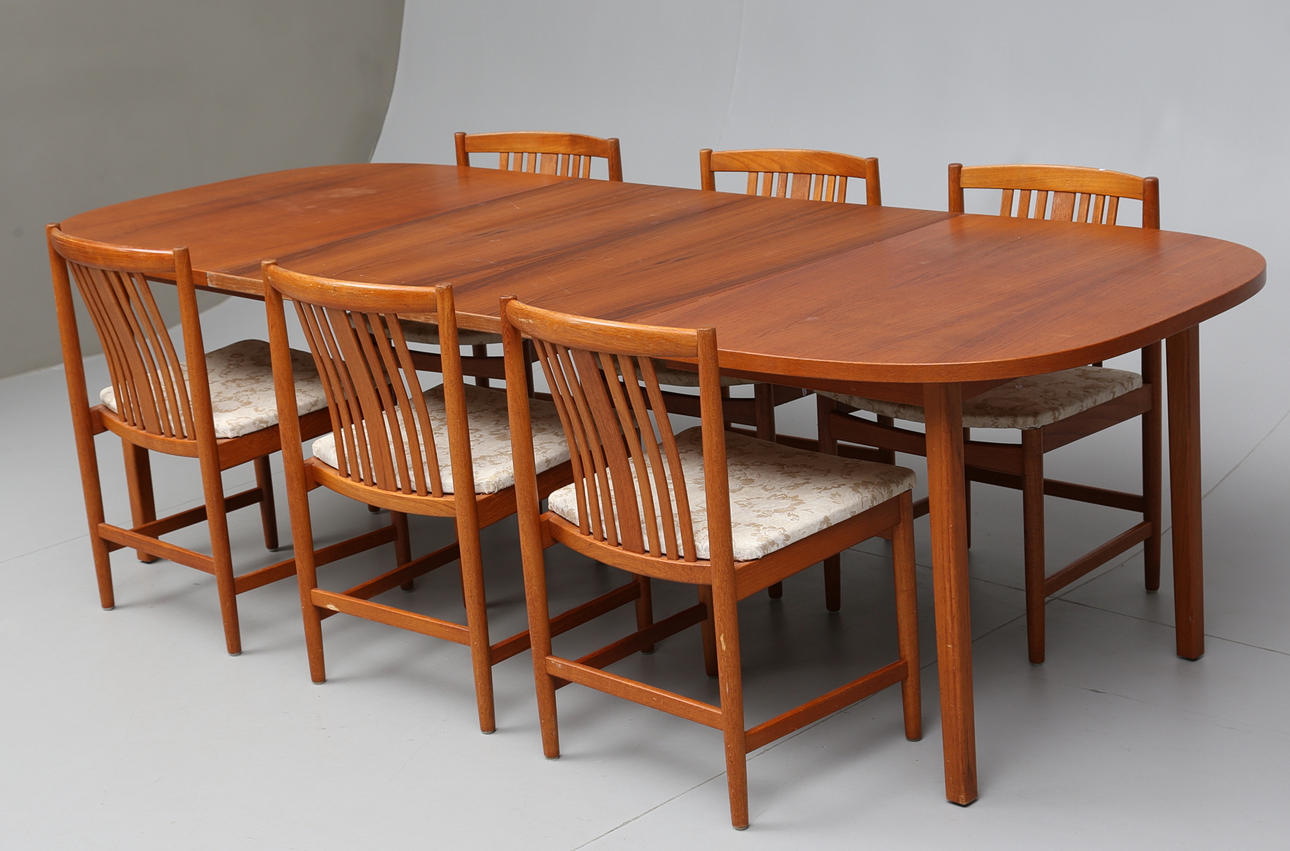 MATSALSMÖBEL, 7 delar, Ulferts, Tibro, 1900-talets andra hälft.