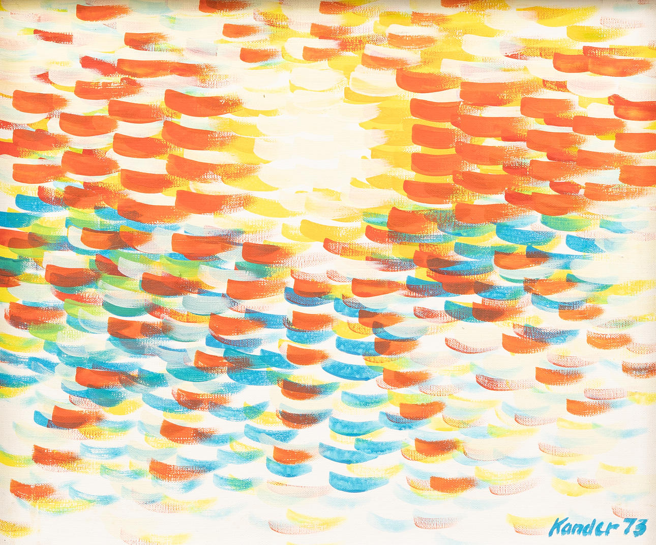 LEIF KANDER. Composition, oil on canvas, signed.