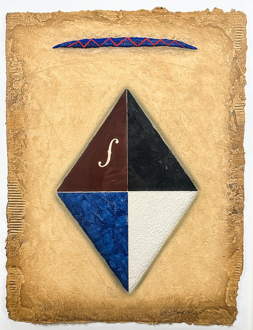 ALAIN BERCK-VITZ. CARBORUNDUM ETCHING, “Abstract Composition”, signed, numbered.