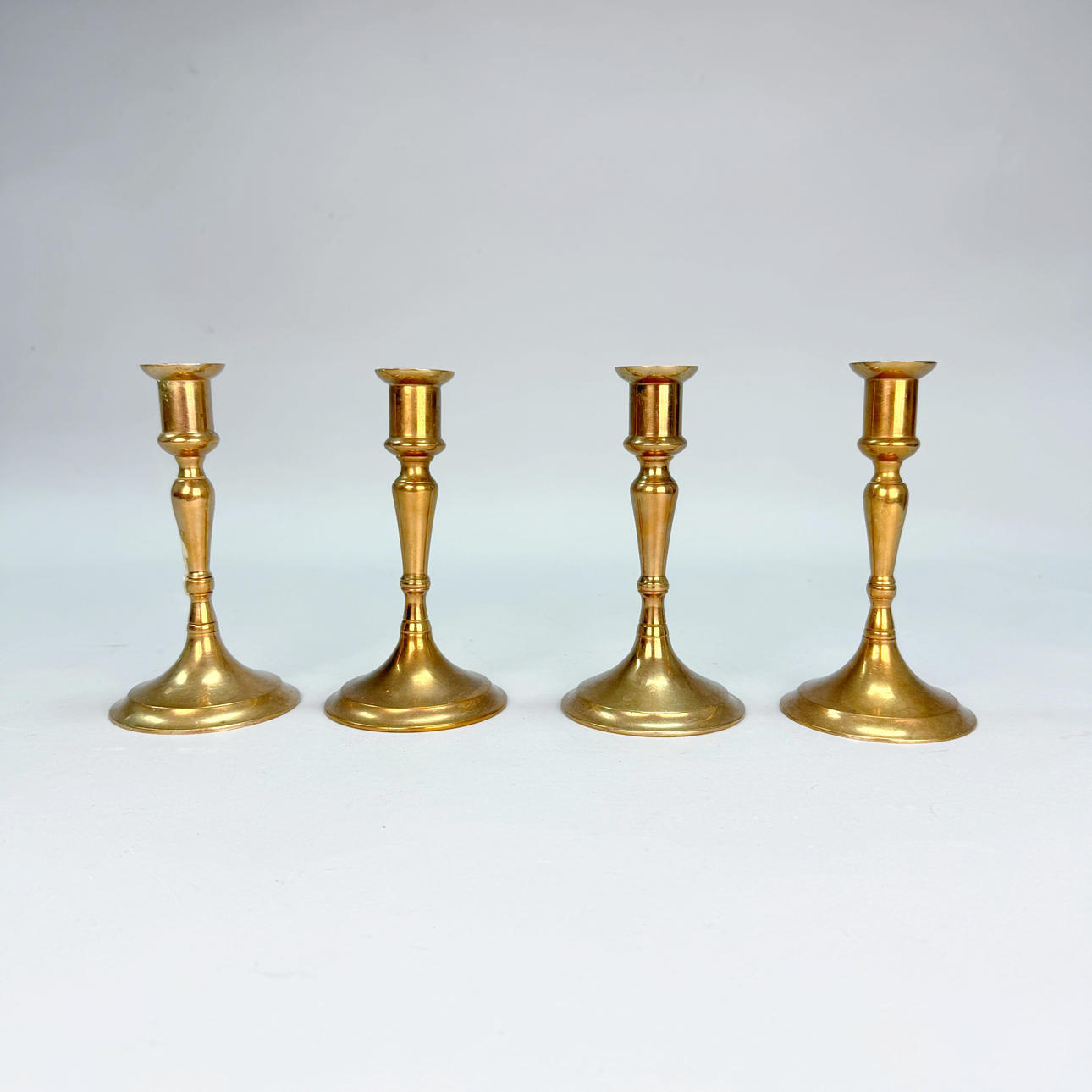 CANDLESTICKS - 4 pcs brass FM Mora Sweden.