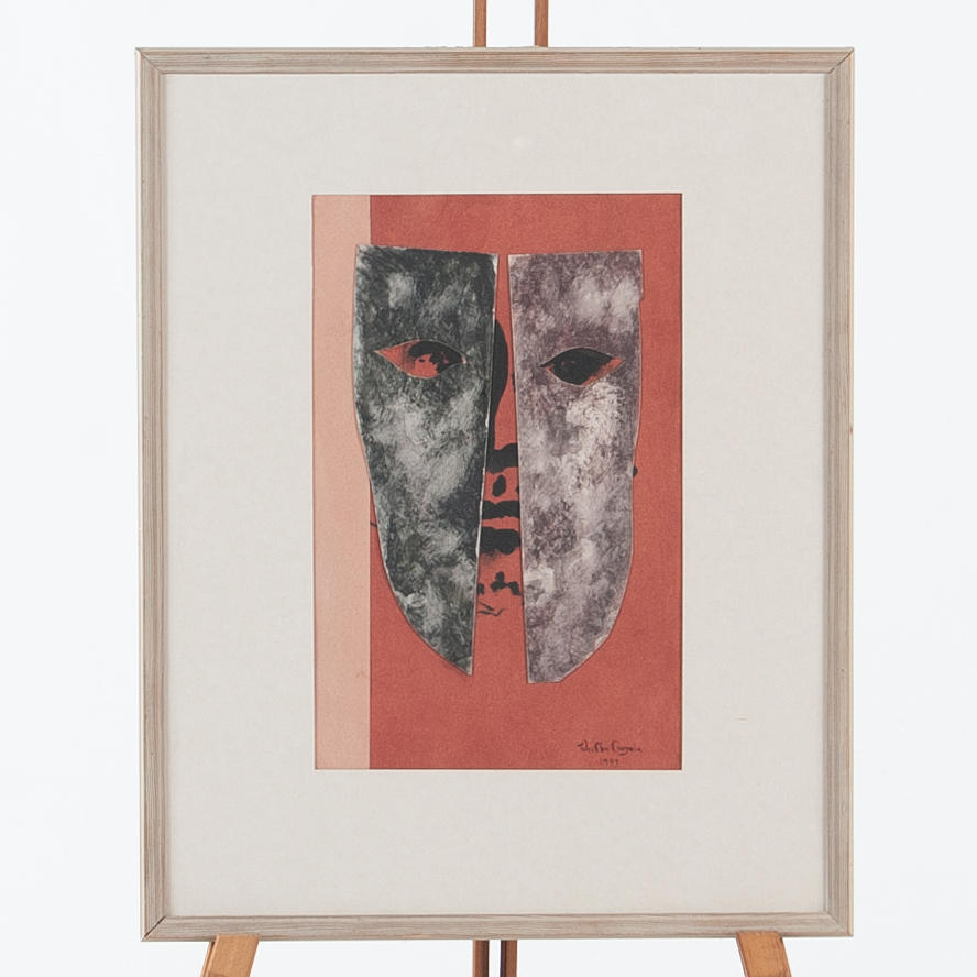 WEIKKO KUUZELA. Collage, signed and dated 1993.
