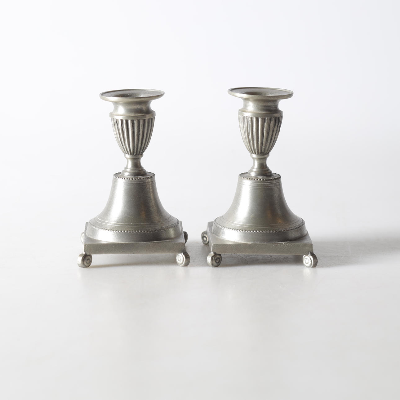 CANDLESTICKS, 1 pair, pewter, 1975.