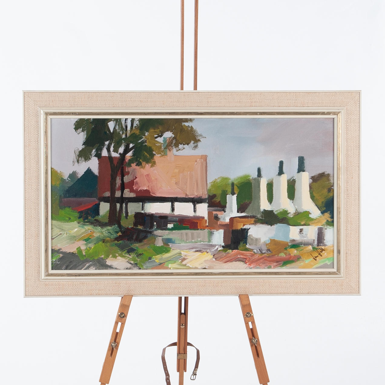 OIDENTIFIERAD KONSTNÄR. Olja på duk impressionistisk stil.