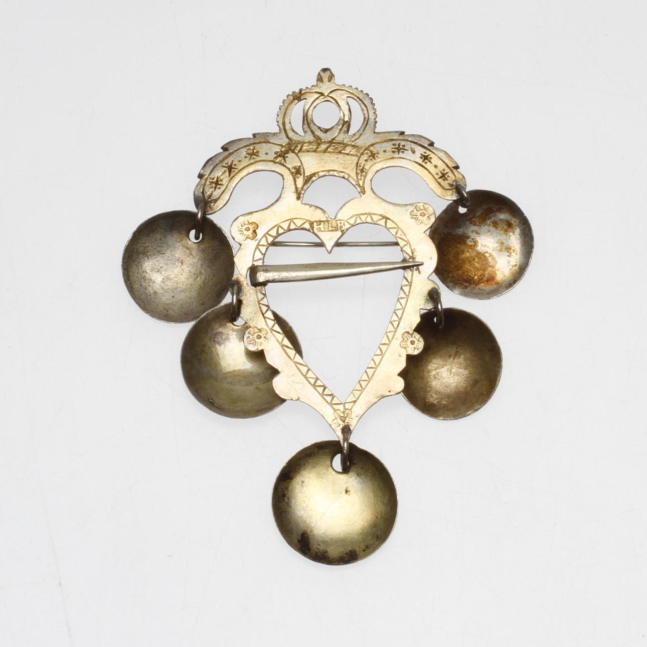 BROSCH, allmoge, möjligen silver, Sverige, 1800-talets början.