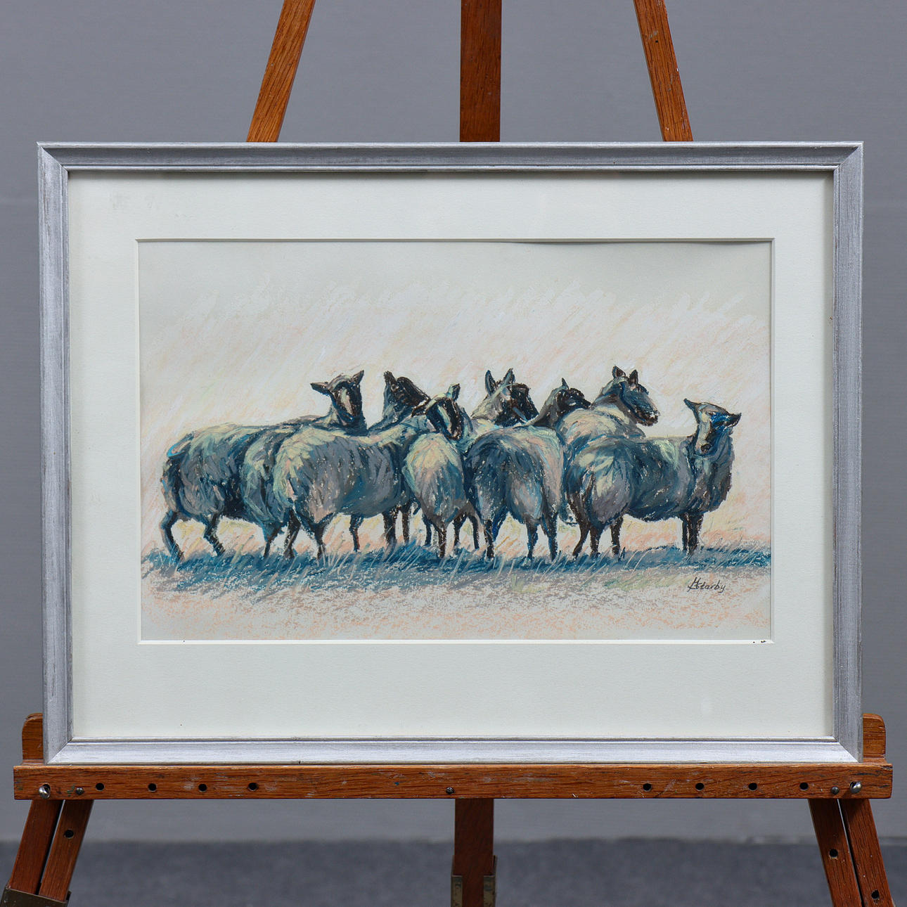 MARGARETHA STARBY, PASTEL, GLAZED, SIGNED.