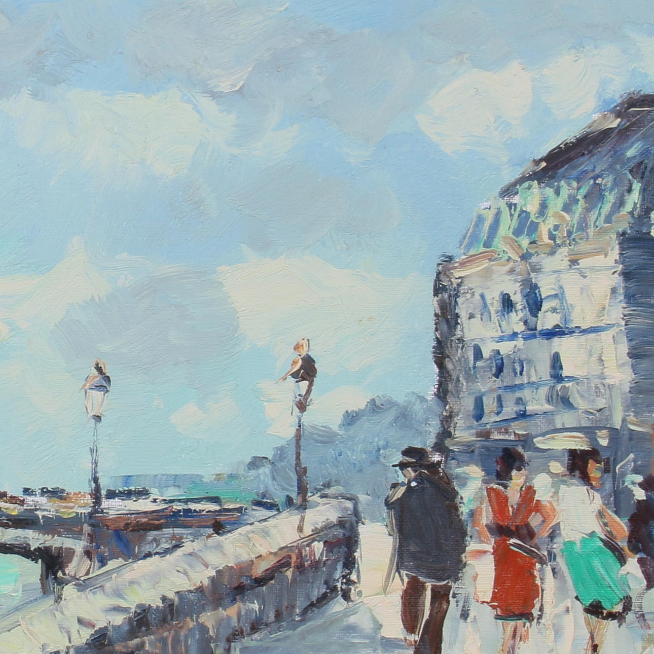 HENRIK CORNELIUS KRANENBURG. Olja på duk, stadsvy, signerad.