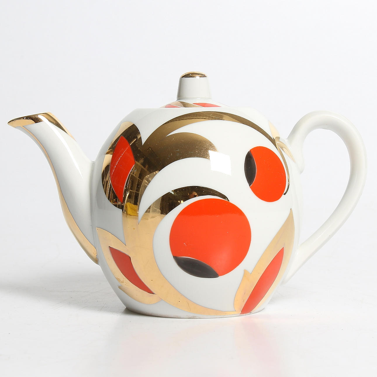 TEKANNA, porslin, Lomonosov, Ryssland, 1900-tal.